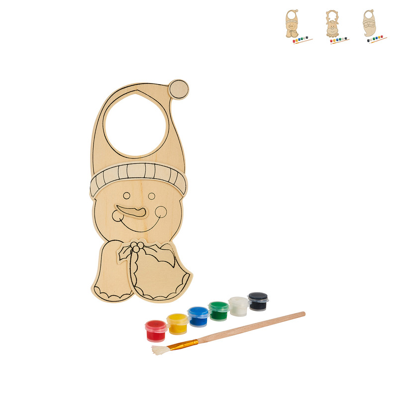 Kerstdeco verfset - diverse varianten - 14x29 cm 