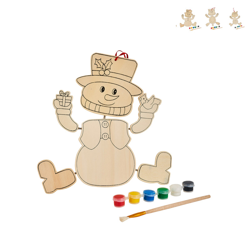 Kerstdeco verfset - diverse varianten - 25x34 cm 