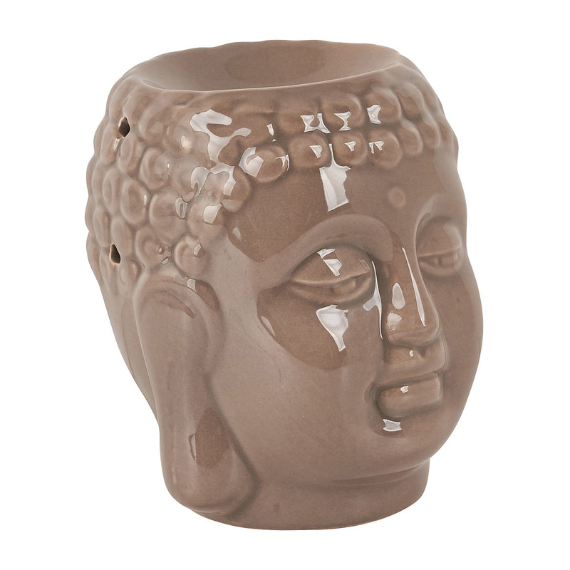 Oliebrander boeddha - taupe - ø9x11 cm