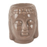 Oliebrander boeddha - taupe - ø9x11 cm
