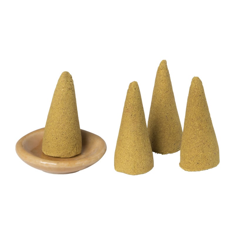 Wierook set  - sandelwood - kegels met schaaltje