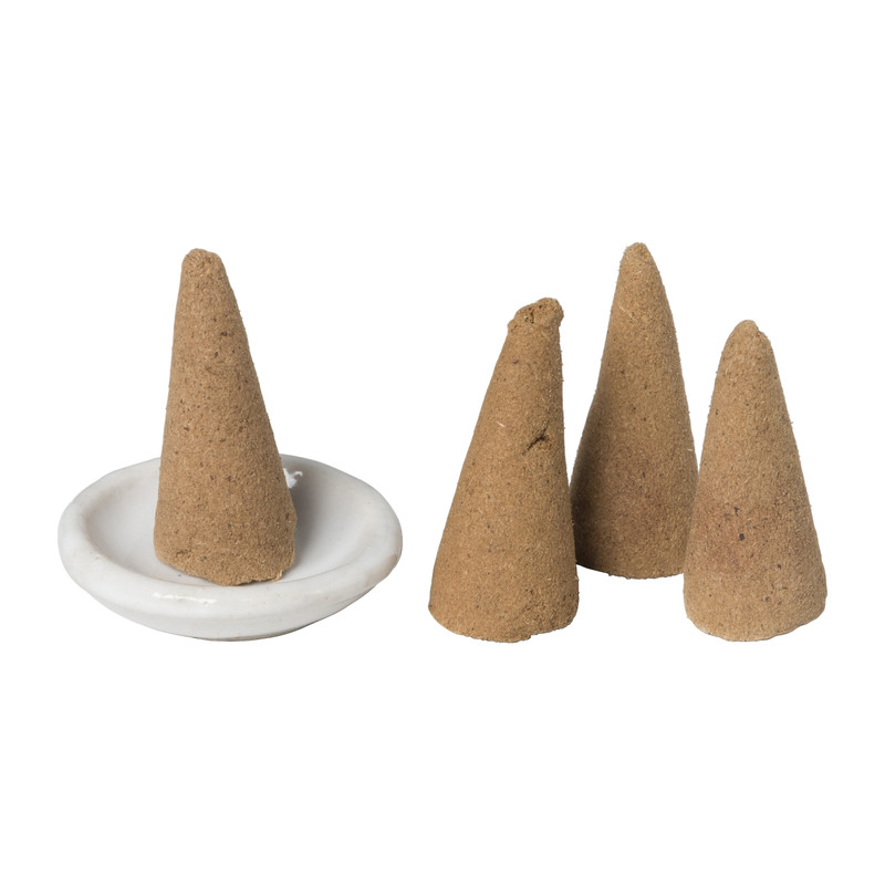 Wierook set - vanille -  kegels met schaaltje