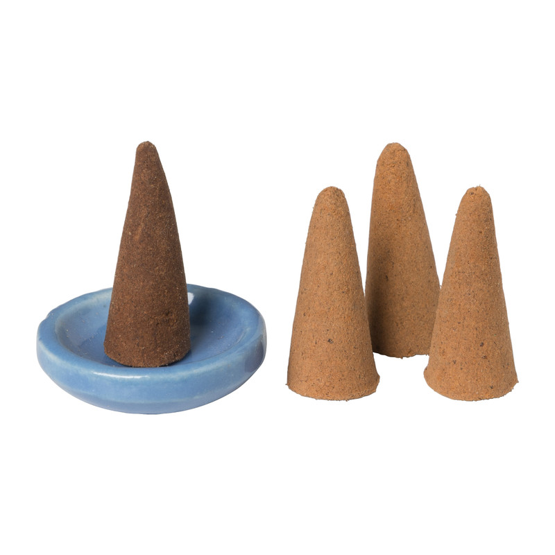 Wierook set - lotus - kegels met schaaltje