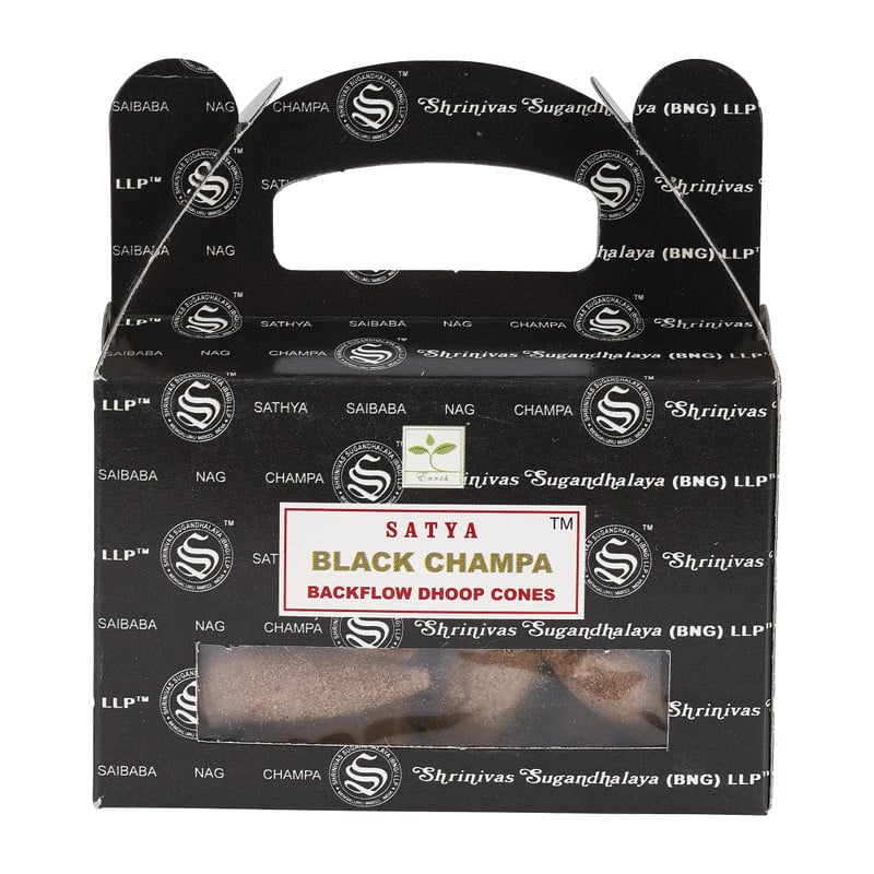 Wierookkegeltjes champa black - 24 stuks 