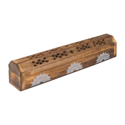 Wierookdoos/brander mandala - hout 