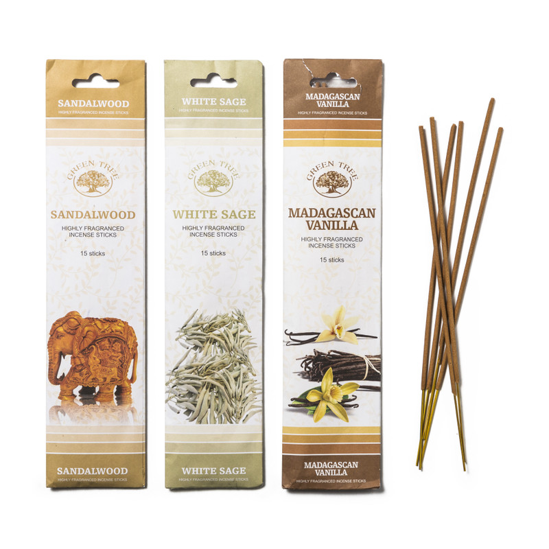 Wierooksticks Green Tree - white sage - 15 stokjes