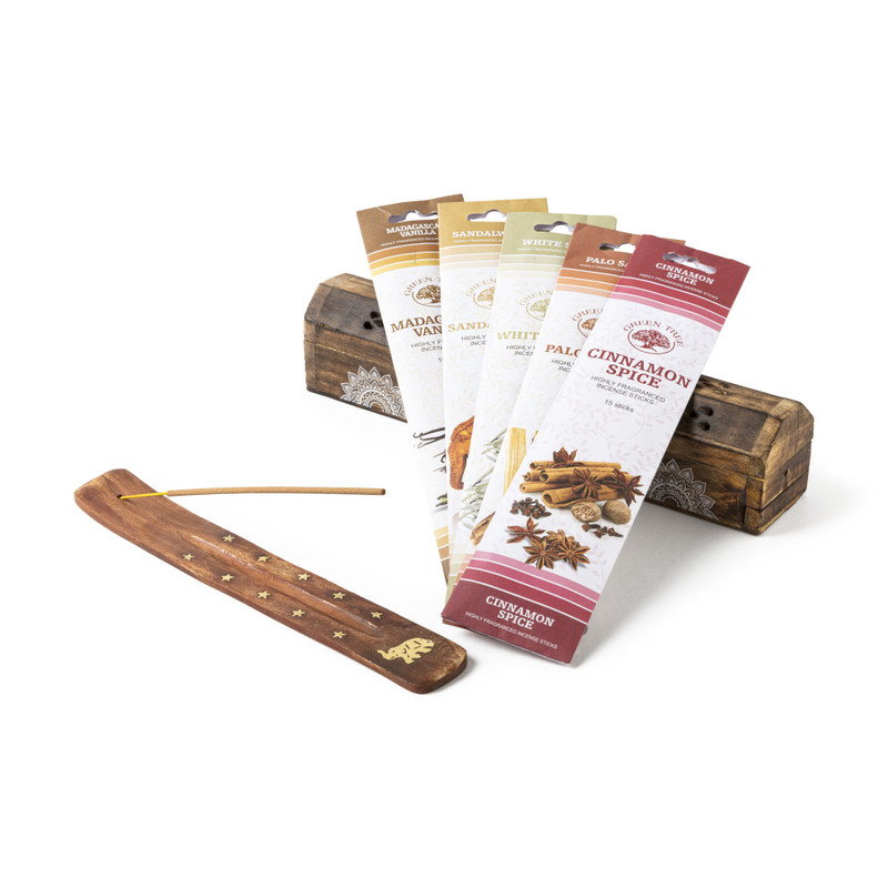 Wierooksticks Green Tree - sandalwood - 15 stokjes