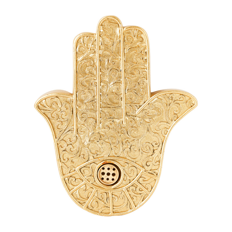 Wierook brander hand - goud - 15x2.8x19 cm