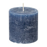 Kaars rustiek - koningsblauw - ø7x7 cm  