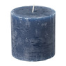 Kaars rustiek - koningsblauw - ø10x10 cm
