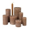 Kaars rustiek - kaneelbruin - ø5x10 cm
