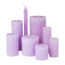 Kaars rustiek - lila - ø7x12 cm