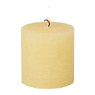 Kaars rustiek - geel - ø7x7 cm
