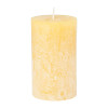 Kaars rustiek - geel - 7x12 cm 