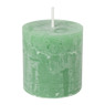 Kaars rustiek - appelgroen - ø7x7 cm