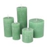 Kaars rustiek - appel groen - ø7x18 cm