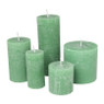 Kaars rustiek - appel groen - ø5x10 cm