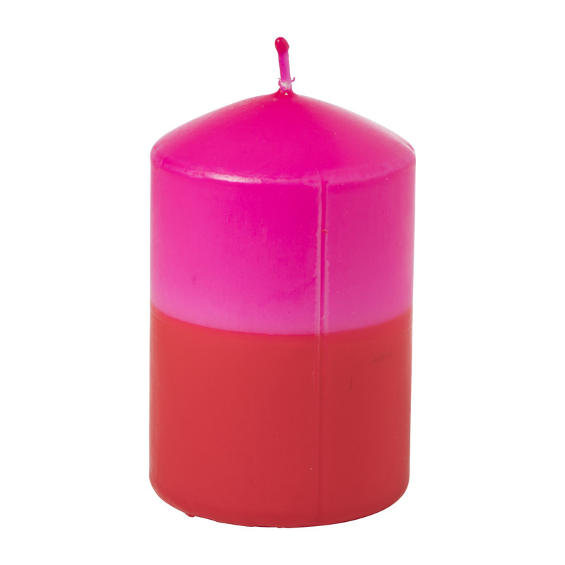 Kleine dip-dye kaars - diverse varianten - ø6.5x10 cm