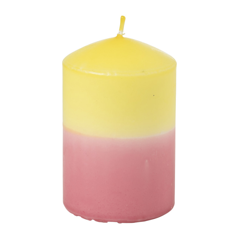 Kleine dip-dye kaars - diverse varianten - ø6.5x10 cm