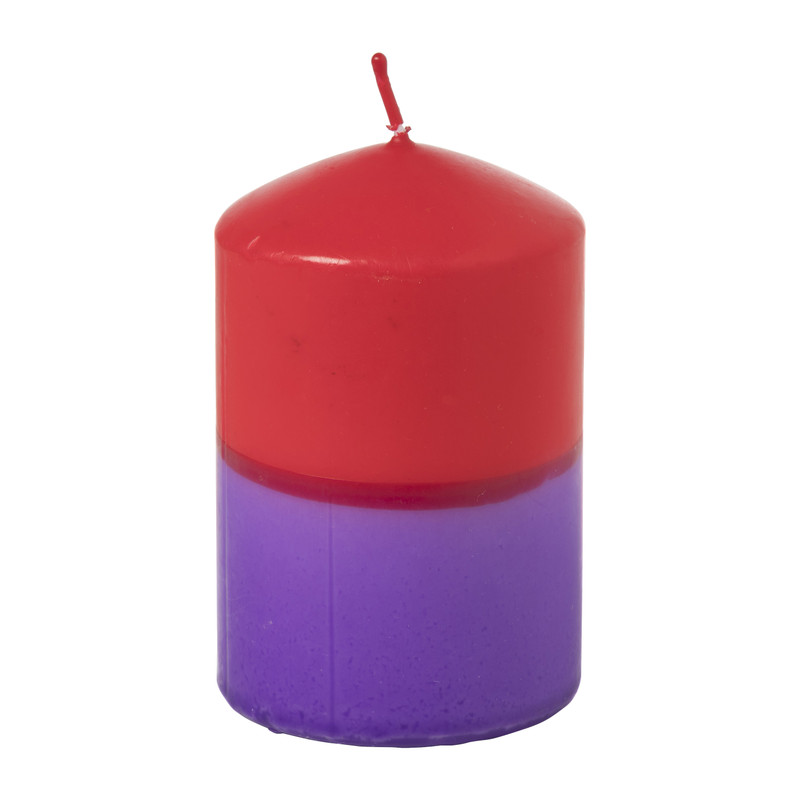 Kleine dip-dye kaars - diverse varianten - ø6.5x10 cm