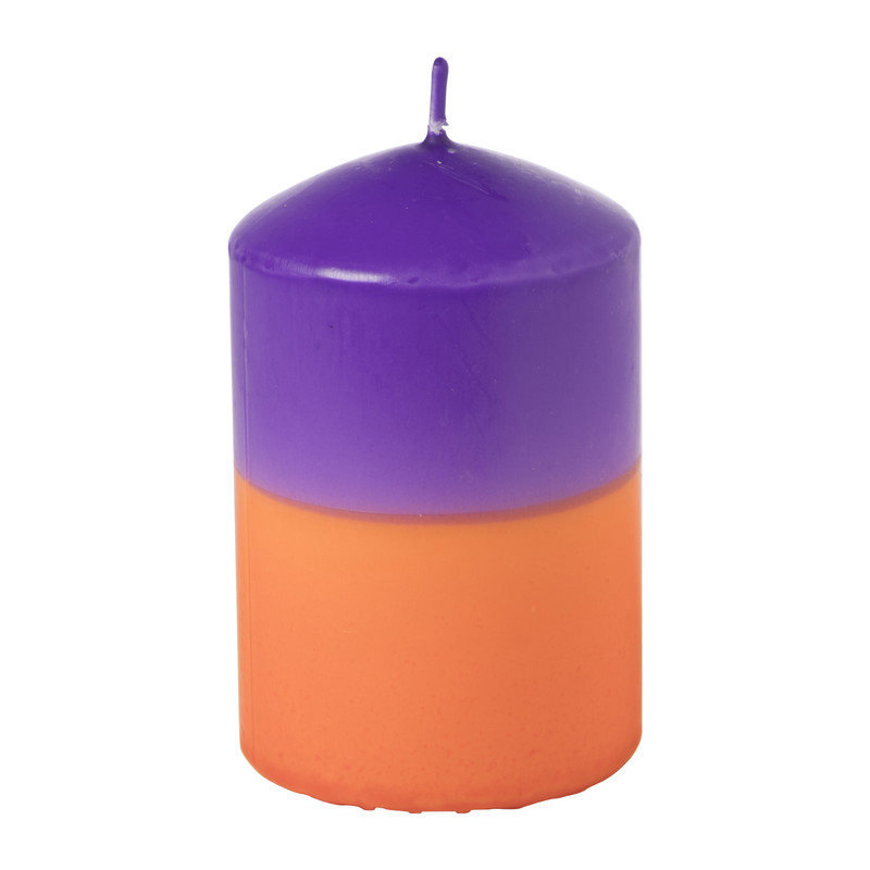 Kleine dip-dye kaars - diverse varianten - ø6.5x10 cm