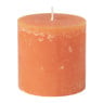 Kaars rustiek - oranje - ø10x10 cm