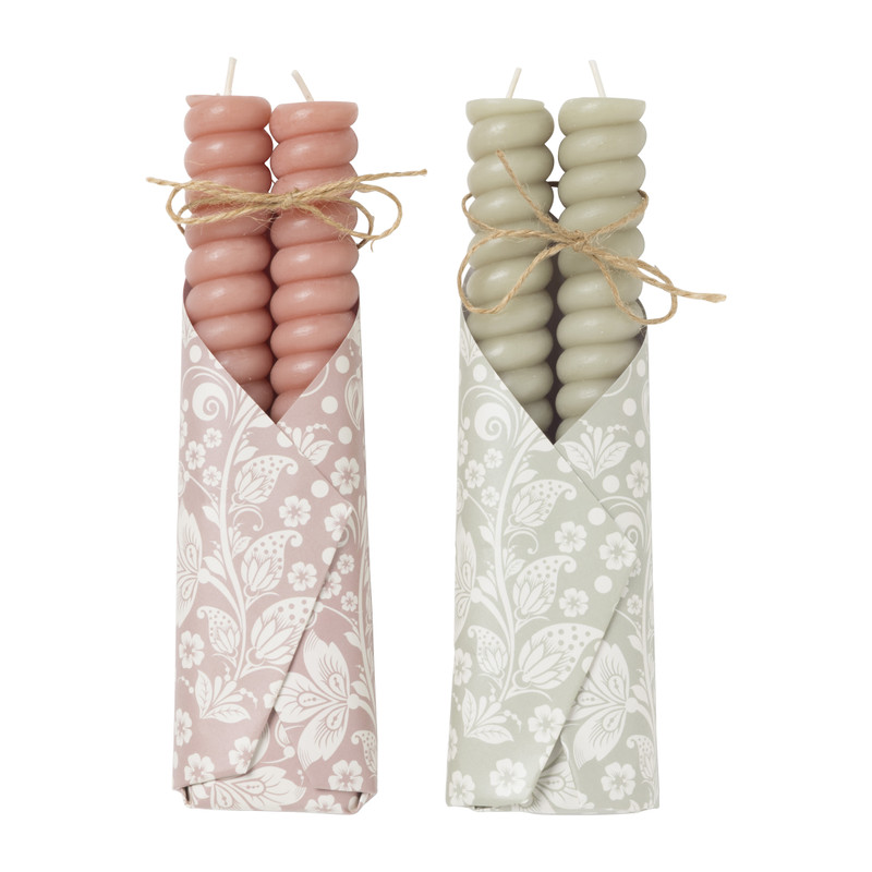 Dinerkaars twist smal - bruin - set van 2