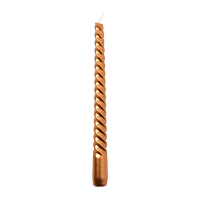 Dinerkaars metallic twist - koperkleurig - ø2x25 cm