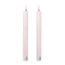 LED dinerkaarsen - roze - set van 2 - ø2.2x24.5 cm 