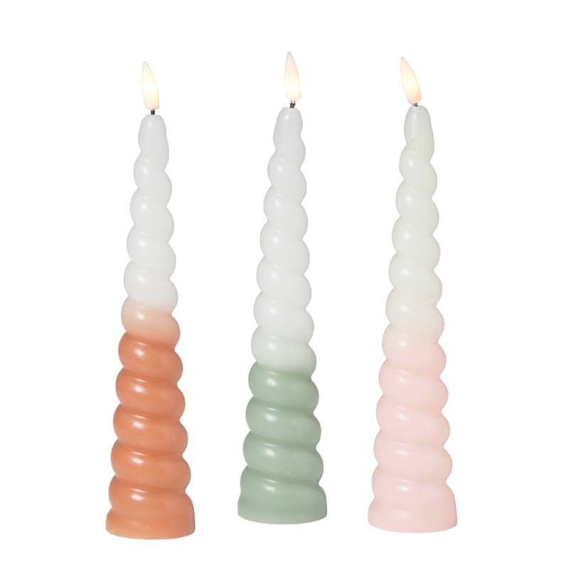 LED dinerkaars swirl - roze - ø5x20 cm