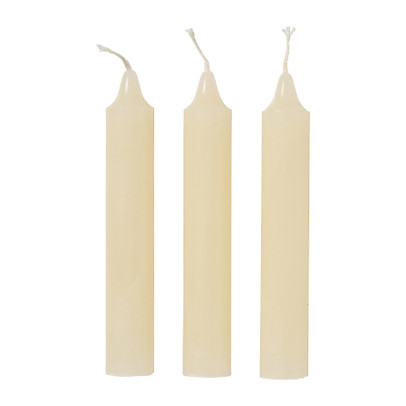 Dinerkaarsjes - wit- set van 4