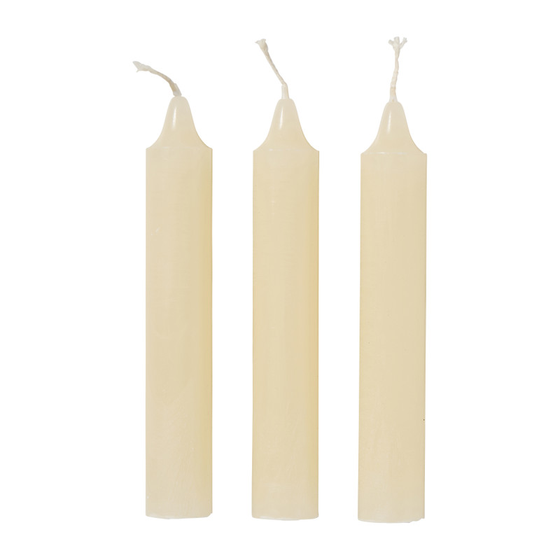 Dinerkaarsjes - wit- set van 4