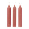 Dinerkaarsjes - set van 4 - terra - ø2.2x14 cm