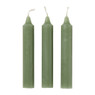 Dinerkaarsjes - set van 4 - groen - ø2.2x14 cm