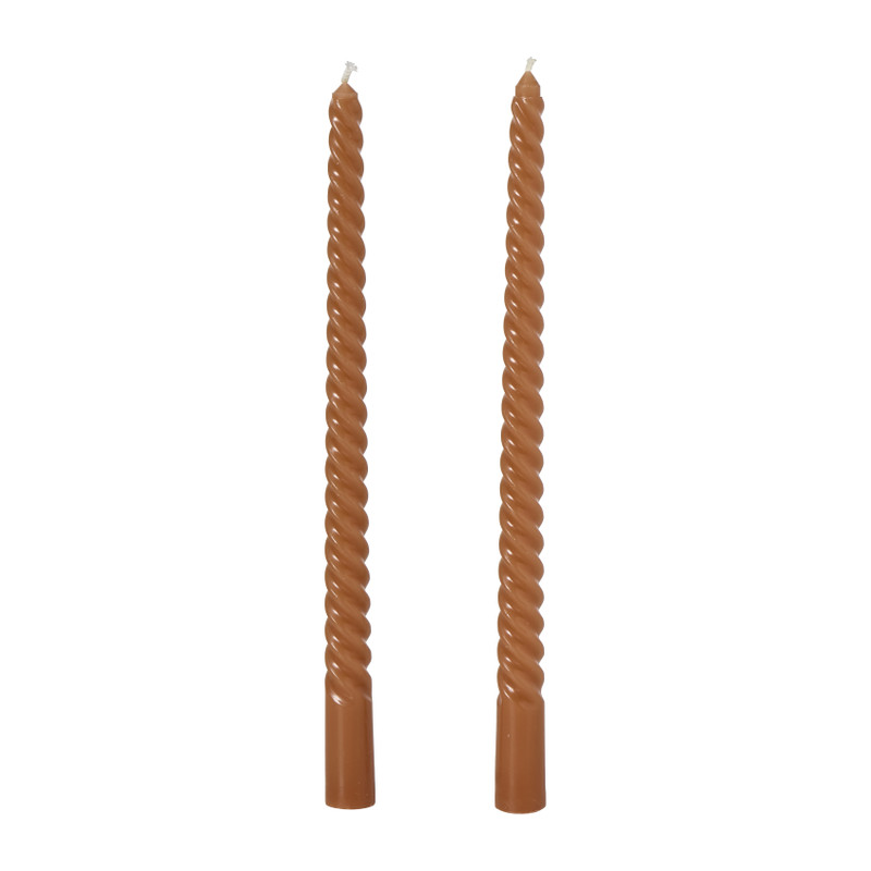Dinerkaars twist - bruin/grijs - set van 2 