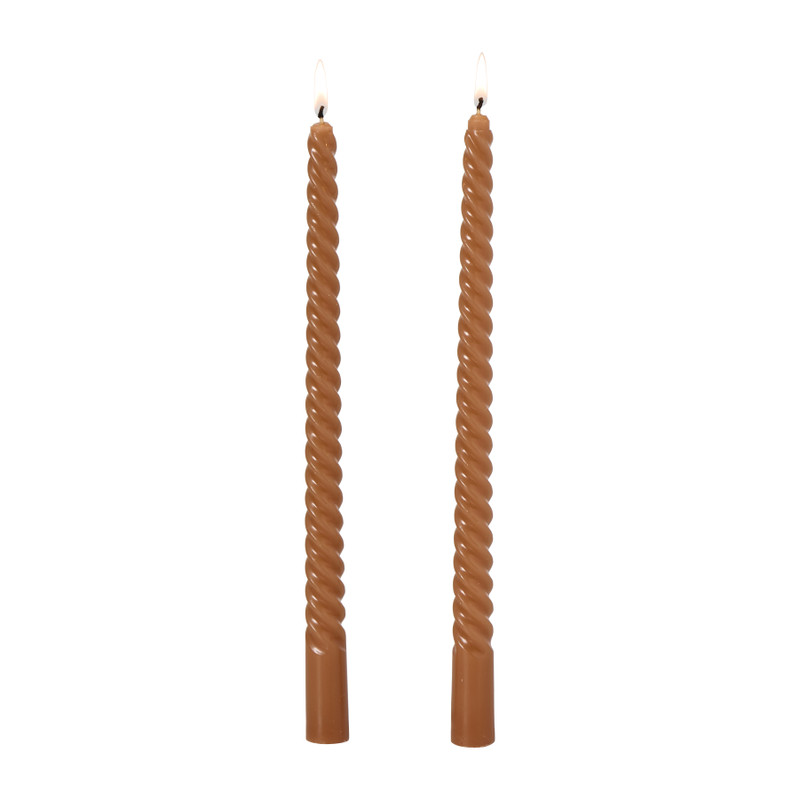 Dinerkaars twist - bruin/grijs - set van 2 