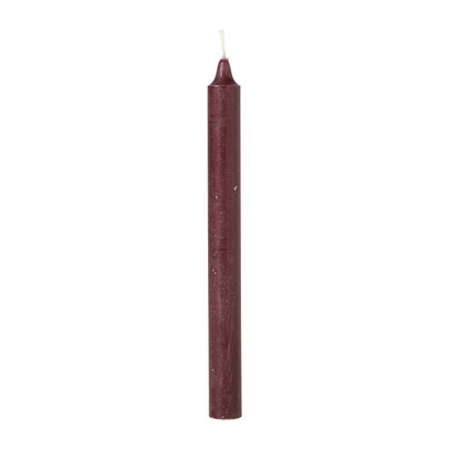 Dinerkaars rustiek - bordeaux rood - ø2x24 cm