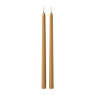 LED dinerkaarsen - beige - ø2x38 cm - set van 2