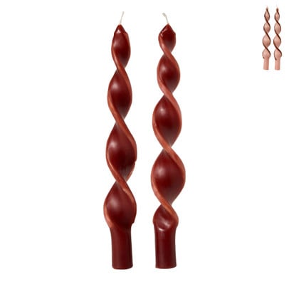Dinerkaars twist swirl - paars/bruin - set van 2