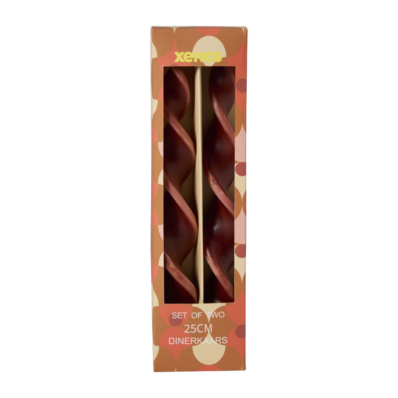Dinerkaars twist swirl - paars/bruin - set van 2