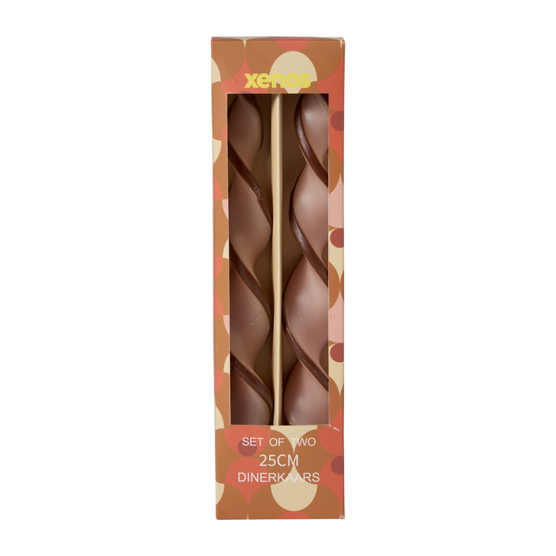 Dinerkaars twist swirl - paars/bruin - set van 2
