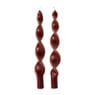 Dinerkaars twist swirl - paars/bruin - set van 2