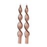 Dinerkaars twist swirl - paars/bruin - set van 2
