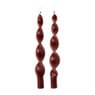 Dinerkaars twist swirl - paars/bruin - set van 2