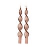 Dinerkaars twist swirl - paars/bruin - set van 2