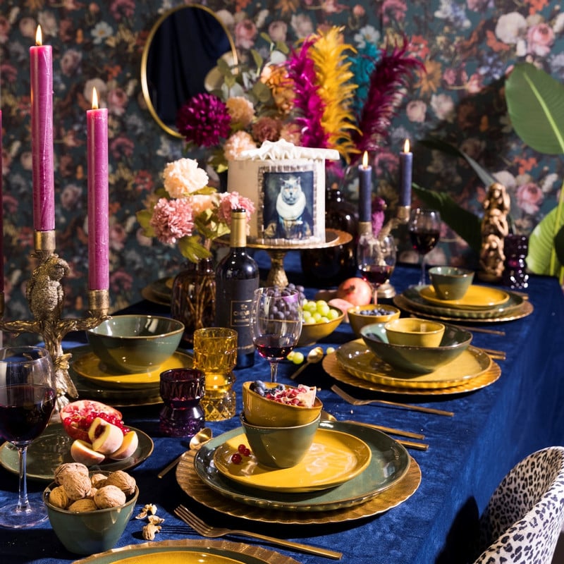 Dinerkaars rustiek - framboos - ø2x24 cm 