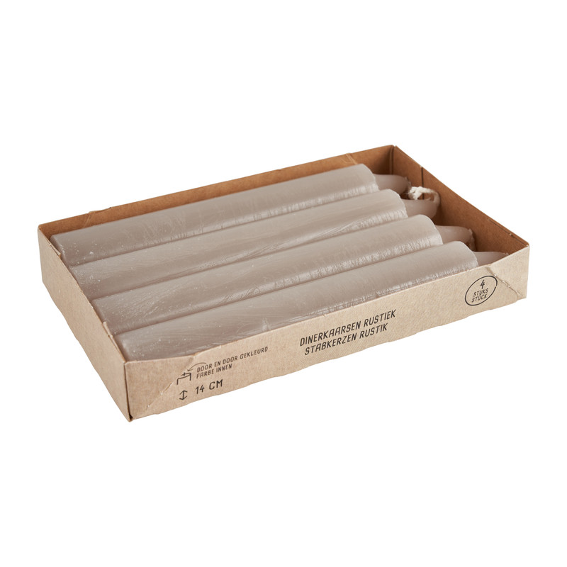 Dinerkaars rustiek - taupe - set van 4