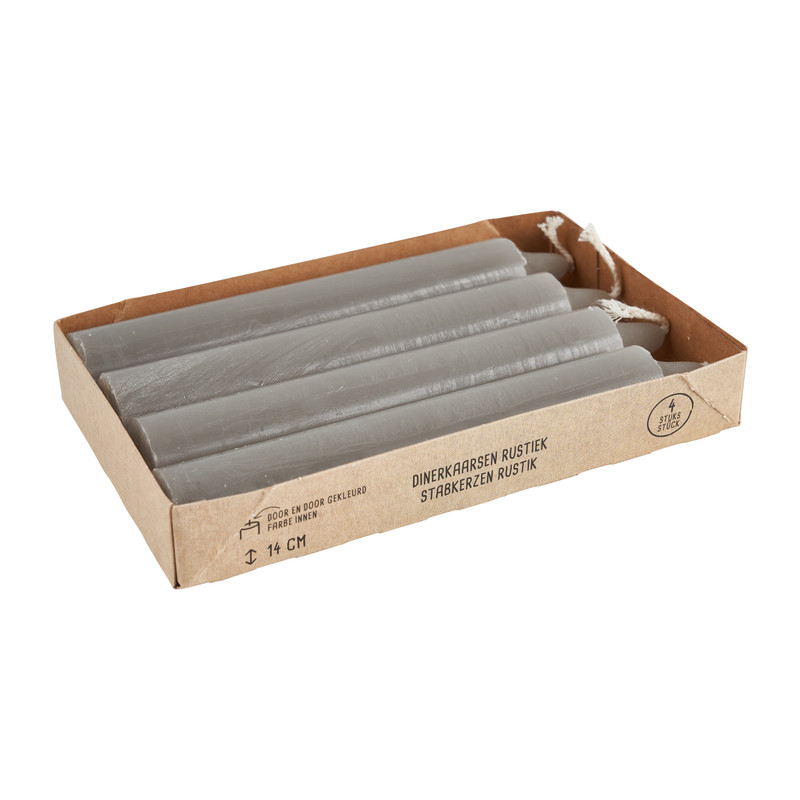 Dinerkaars rustiek - grijs - set van 4