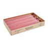 Dinerkaars rustiek - roze - set van 4