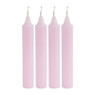 Dinerkaarsen rustiek kort - zachtroze - set van 4